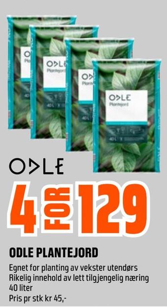 Obs Bygg Odle plantejord tilbud