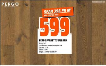 Obs Bygg Pergo parkett svalbard tilbud