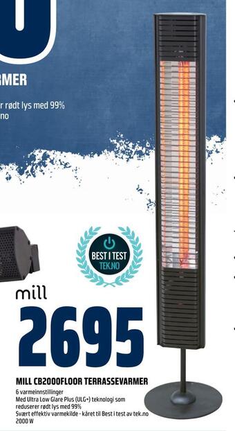 Obs Bygg Mill cb2000floor terrassevarmer tilbud