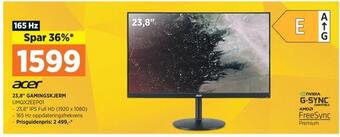 POWER 23,8 gamingskjerm tilbud