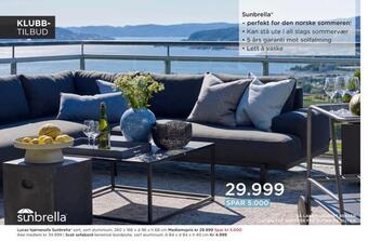 Møbelringen Lucas hjørnesofa sunbrella® tilbud