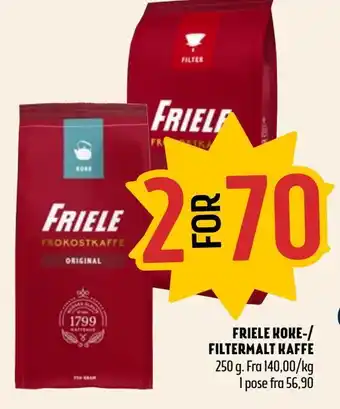 Coop Prix Friele koke-/ filtermalt kaffe tilbud