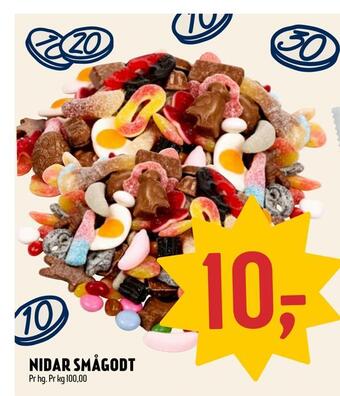 Coop Prix Nidar smågodt tilbud