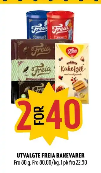 Coop Prix Utvalgte freia bakevarer tilbud