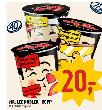 Coop Prix Mr. lee nudler i kopp tilbud