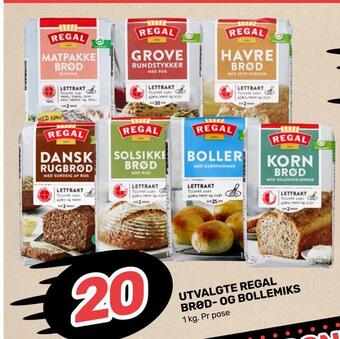 Matkroken Utvalgte regal brød- og bollemiks tilbud
