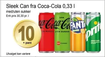 Joker Sleek can fra coca-cola 0,33 l tilbud