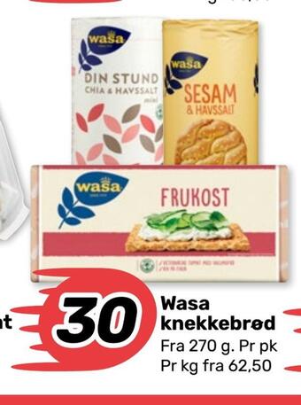 Matkroken Wasa knekkebrød tilbud