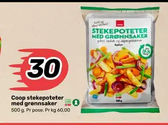 Coop Marked Coop stekepoteter med grønnsaker tilbud