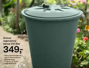 Felleskjøpet Grouw regnvannstønne 210 liter tilbud