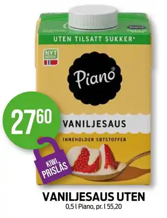 Kiwi Vaniljesaus uten tilbud
