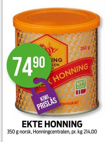 Kiwi Ekte honning tilbud