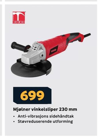 Megaflis Mjølner vinkelsliper 230 mm tilbud