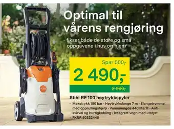 Felleskjøpet Stihl re 100 høytrykkspyler tilbud