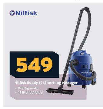 Megaflis Nilfisk buddy ii 12 tørr- og våtsuger tilbud