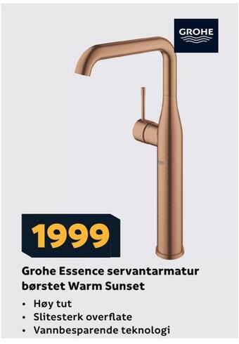 Megaflis Grohe essence servantarmatur børstet warm sunset tilbud