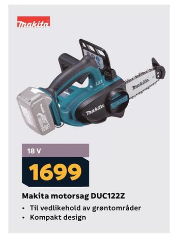 Megaflis Makita motorsag duc122z tilbud