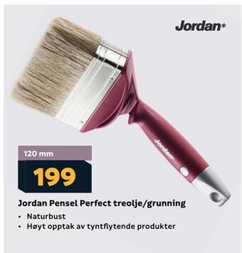 Megaflis Jordan pensel perfect treolje/grunning tilbud