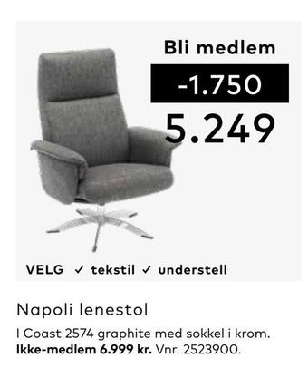 Skeidar Napoli lenestol tilbud