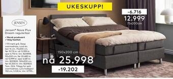 Skeidar Jensen® nova plus dream regulerbar tilbud