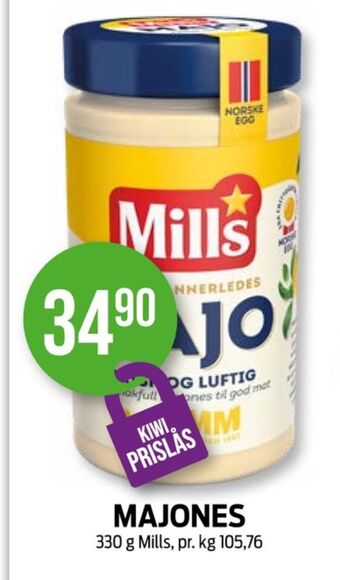 Kiwi Mills majones tilbud