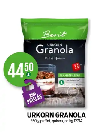 Kiwi Berit nordstrand granola tilbud