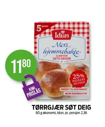 Kiwi Idun tørrgjær tilbud