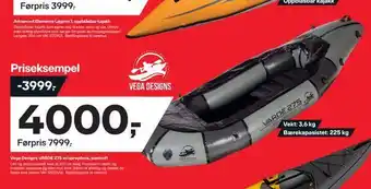 XXL Sport Vega designs varde 275 w/spraydeck, packraft tilbud