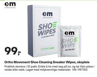 XXL Sport Ortho movement shoe cleaning sneaker wipes, skopleie tilbud