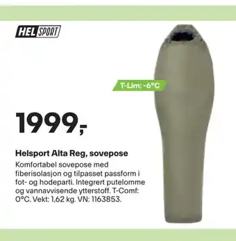 XXL Sport Helsport alta reg, sovepose tilbud