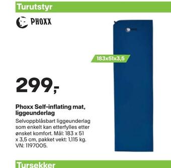 XXL Sport Phoxx self-inflating mat, liggeunderlag tilbud