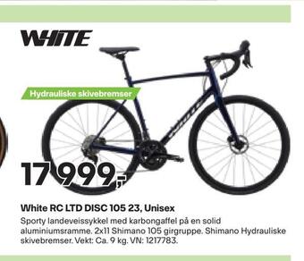 XXL Sport White rc ltd disc 105 23, unisex tilbud