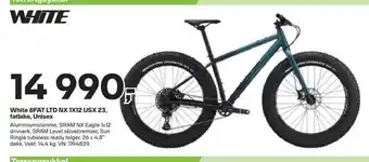 XXL Sport White 8fat ltd nx 1x12 usx 23, fatbike, unisex tilbud
