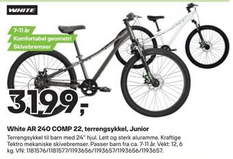 XXL Sport White ar 240 comp 22, terrengsykkel, junior tilbud