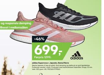 XXL Sport Adidas supernova +, løpesko, dame/herre tilbud