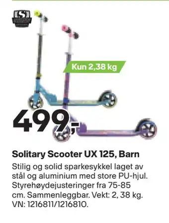 XXL Sport Solitary scooter ux 125, barn tilbud