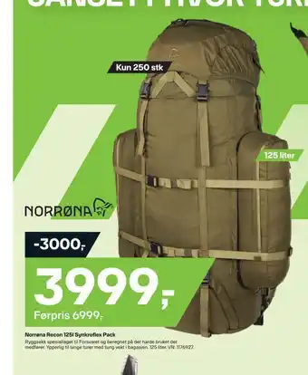XXL Sport Norrøna recon 125l synkroflex pack tilbud