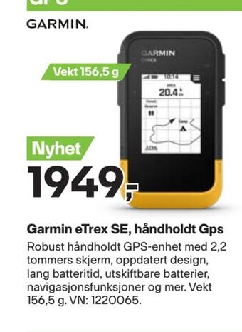 XXL Sport Garmin etrex se, håndholdt gps tilbud