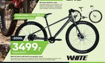 XXL Sport White xc 260 lite hd 1x8 22, terrengsykkel, junior tilbud
