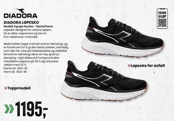 Sport Outlet Diadora løpesko tilbud