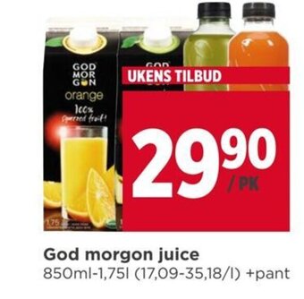 Meny God Morgon Juice tilbud