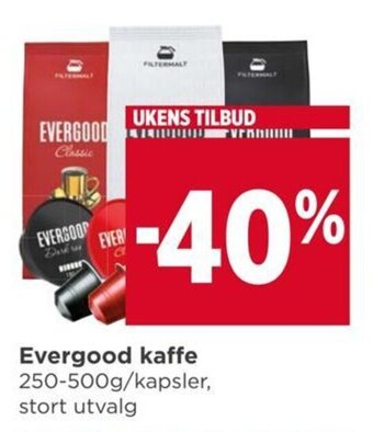 Meny Evergood Kaffe tilbud
