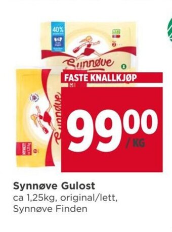 Meny Synnøve Gulost tilbud