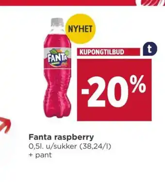 Meny Fanta Raspberry tilbud