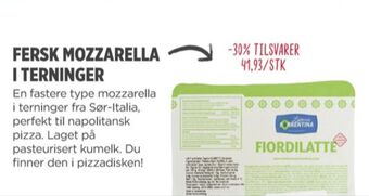 Meny Ukjent mozzarella tilbud