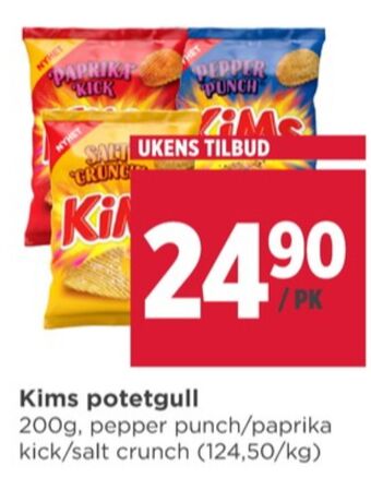 Meny Kims chips tilbud