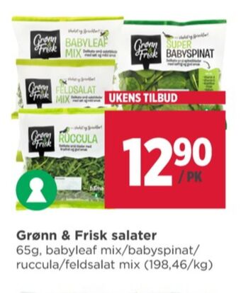 Meny Grønn og frisk salat tilbud