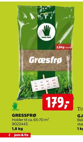 jem & fix Gressfrø tilbud