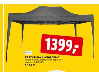 jem & fix Easy up paviljong como tilbud