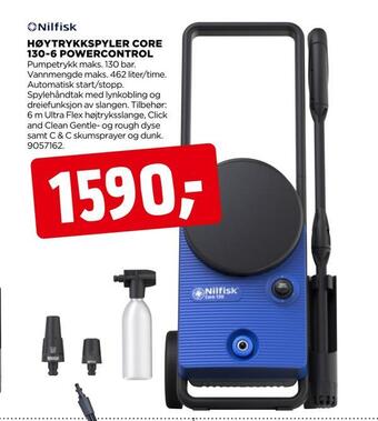 jem & fix Høytrykkspyler core 130-6 powercontrol tilbud
